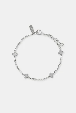 Blue Agate Motif Rolo Bracelet - 8mm