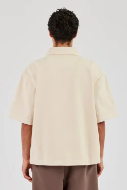 Boxy Ecru Denim Shirt