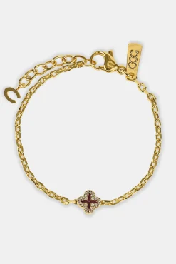 Burgundy Motif Bracelet - 8mm