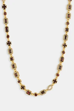 Burgundy Multi Gemstone Chain - 6mm
