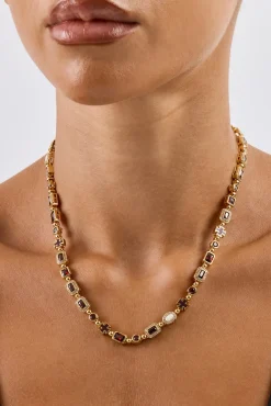 Burgundy Multi Gemstone Chain - 6mm