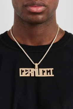 Calvera Font Pendant - 22mm - Gold