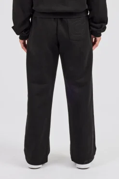 Cernucci Bubble Boxy Hoodie & Wide Leg Jogger - Black