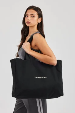 Cernucci Canvas Tote Bag - Black