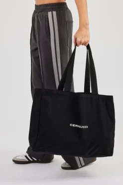 Cernucci Canvas Tote Bag - Black