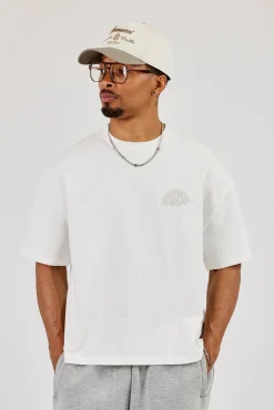 Cernucci Chain Stitch Boxy T-Shirt - Off White