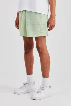 Cernucci Embroidered Mesh Short - Sage