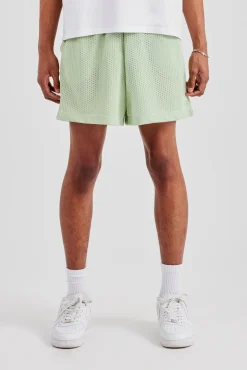Cernucci Embroidered Mesh Short - Sage