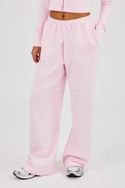 Cernucci Gothic Applique Wide Leg Jogger - Pink