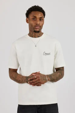 Cernucci Script Back Print T-Shirt - Off White