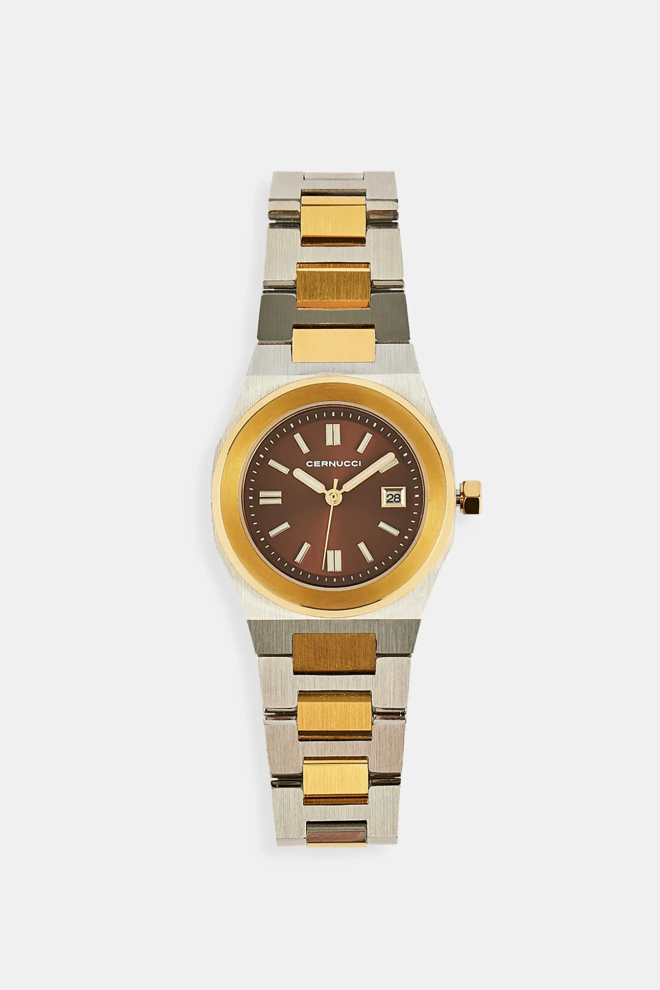 Cernucci Two Tone Watch - Silver