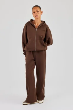 Cernucci Wide Leg Jogger - Chocolate