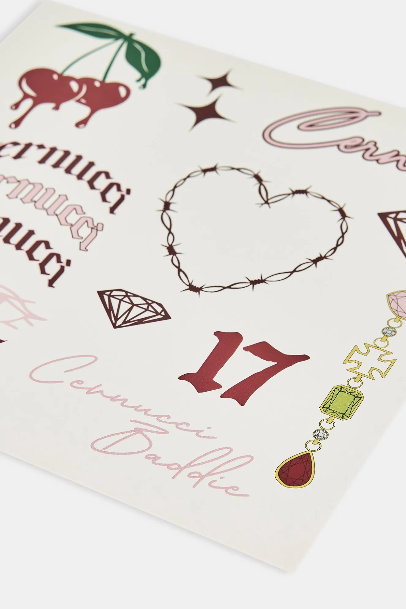 Cernucci Womens Sticker Sheet - White