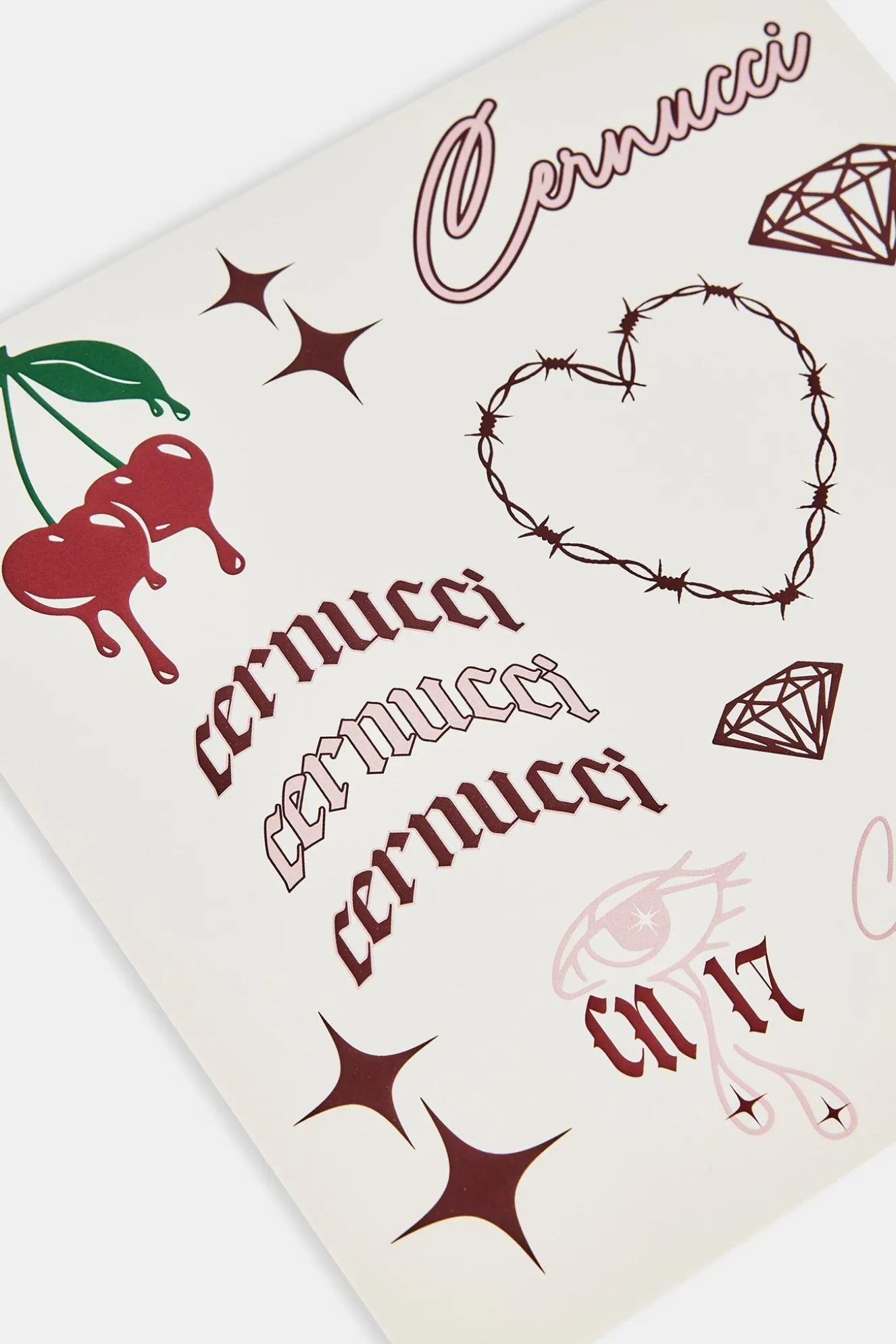 Cernucci Womens Sticker Sheet - White