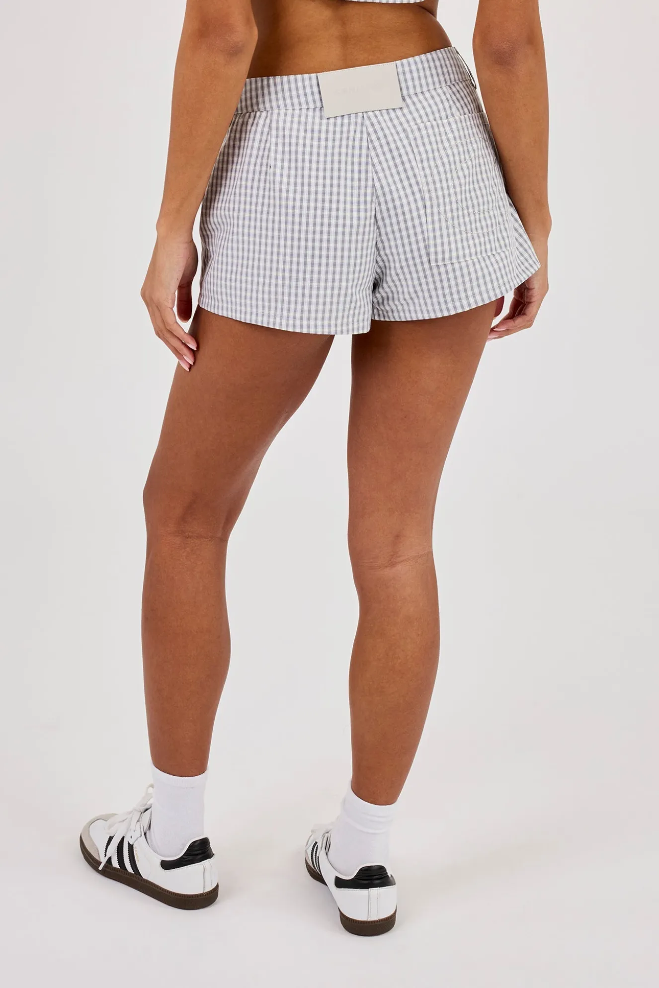 Check Print Short - Baby Blue