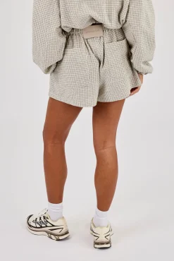 Check Twill Short - Off White