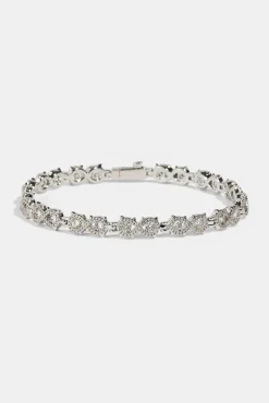 Cluster Infinity Bracelet - 6mm - White