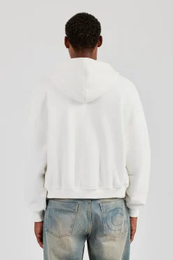CN17 Boxy Zip Through Hoodie - Off White