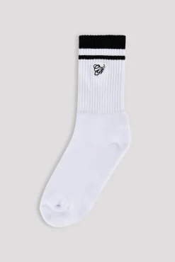 CN Embroidered Sock - White
