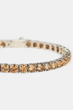 Coffee Tennis Bracelet - 5mm - White