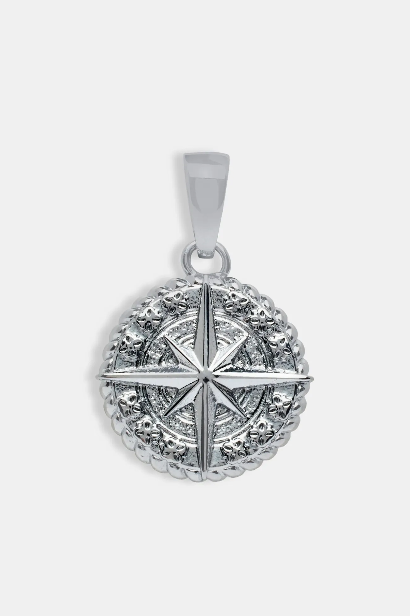 Compass Pendant - 20mm - White