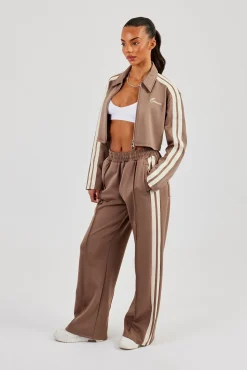 Cropped Harrington Taping Tracksuit - Taupe
