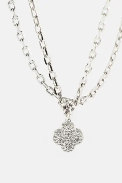 Double Layer Iced & Motif Rolo Necklace - 15mm