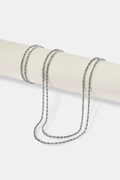 Double Rope Bracelet & Chain - 6mm - White