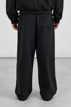Embroidered Baggy Jogger - Black