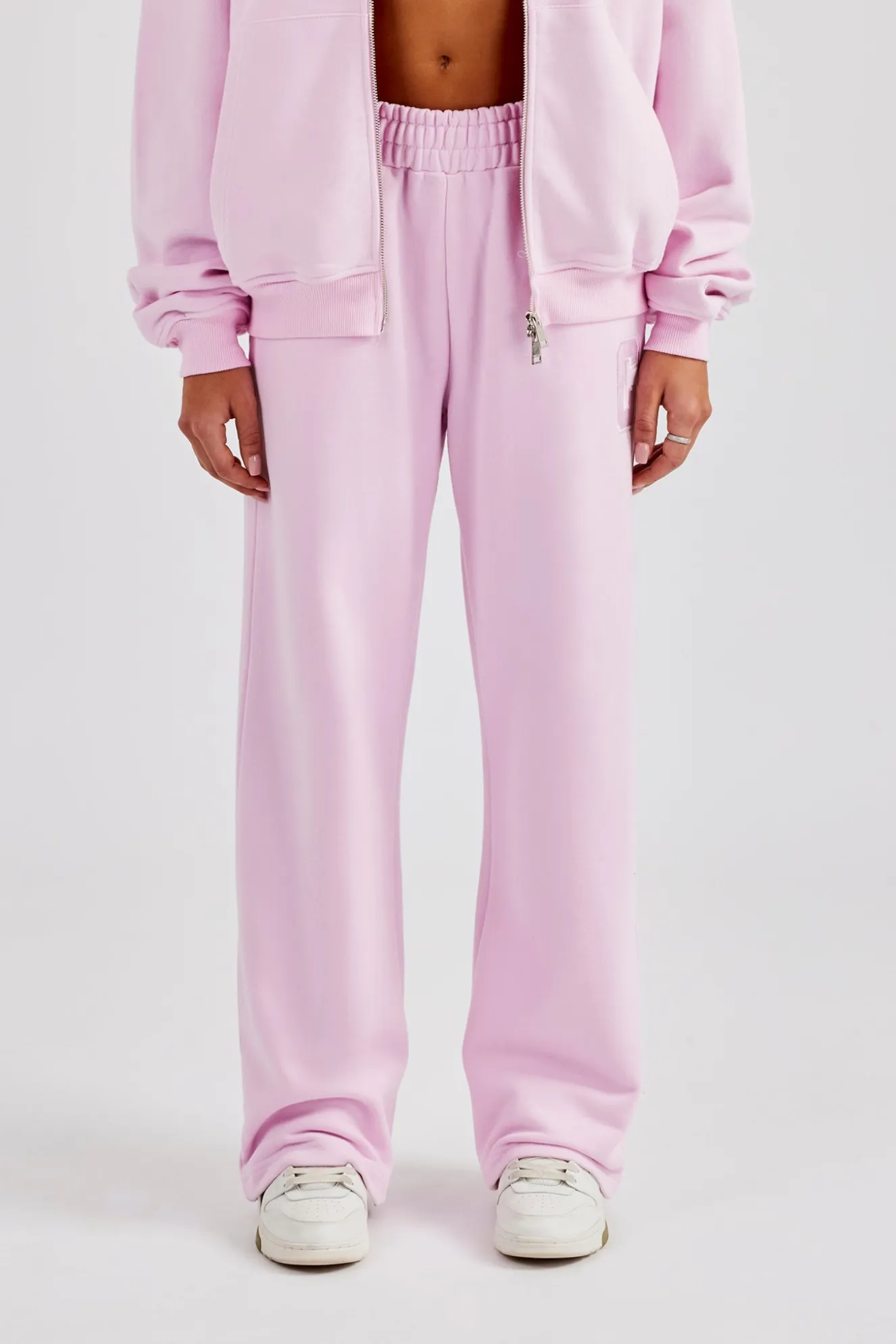 Embroidered C Jogger - Pink