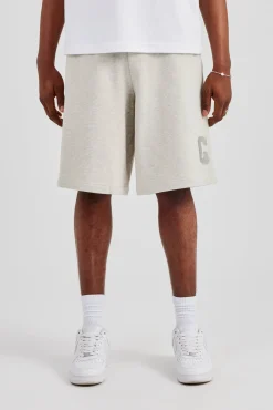 Embroidered C Jort - Ash Grey