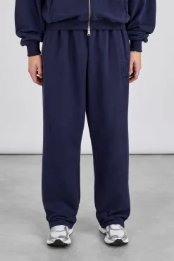 Embroidered C Relaxed Jogger - Navy Blue