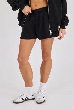 Embroidered C Short - Black