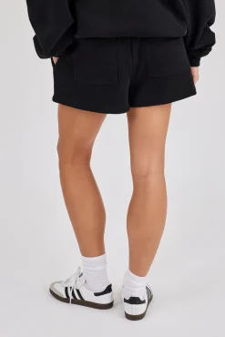 Embroidered C Short - Black