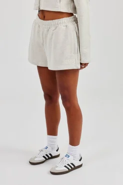 Embroidered Short - Ash Grey