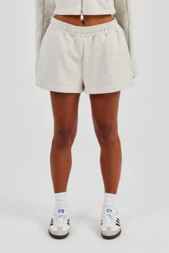 Embroidered Short - Ash Grey