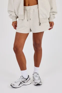 Embroidered Short - Ash Grey