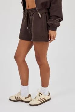 Embroidered Short - Coffee