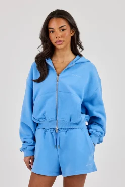 Embroidered Short - Riviera Blue