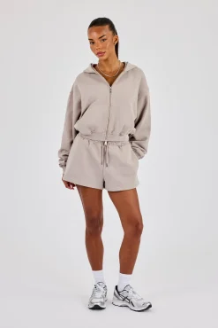 Embroidered Short - Stone