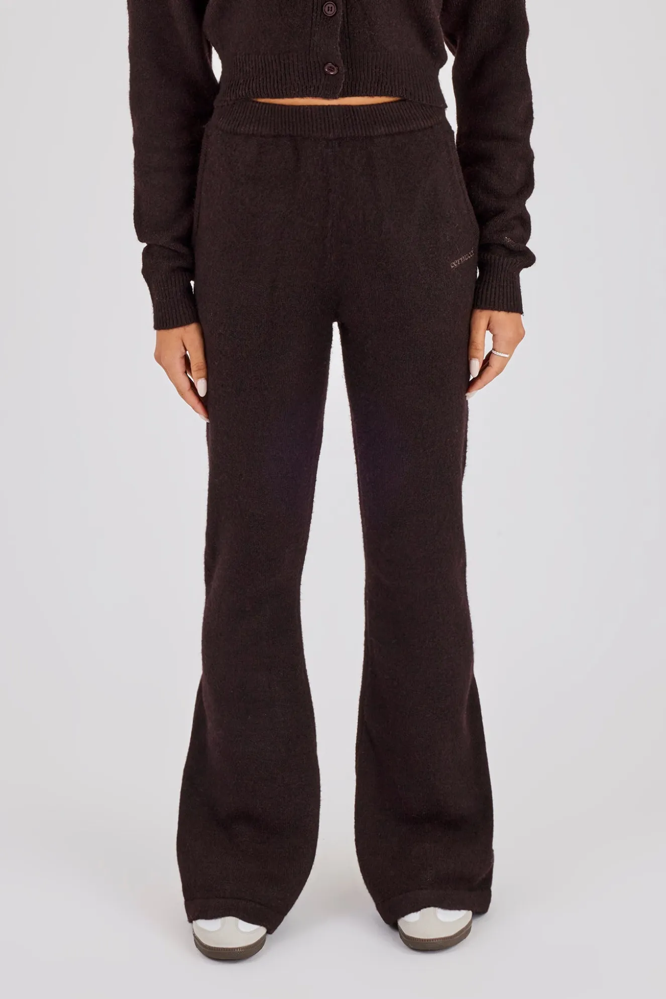 Flare Knitted Trouser - Chocolate