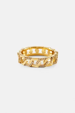 Iced and Polished Hexagon Ring - 5mm