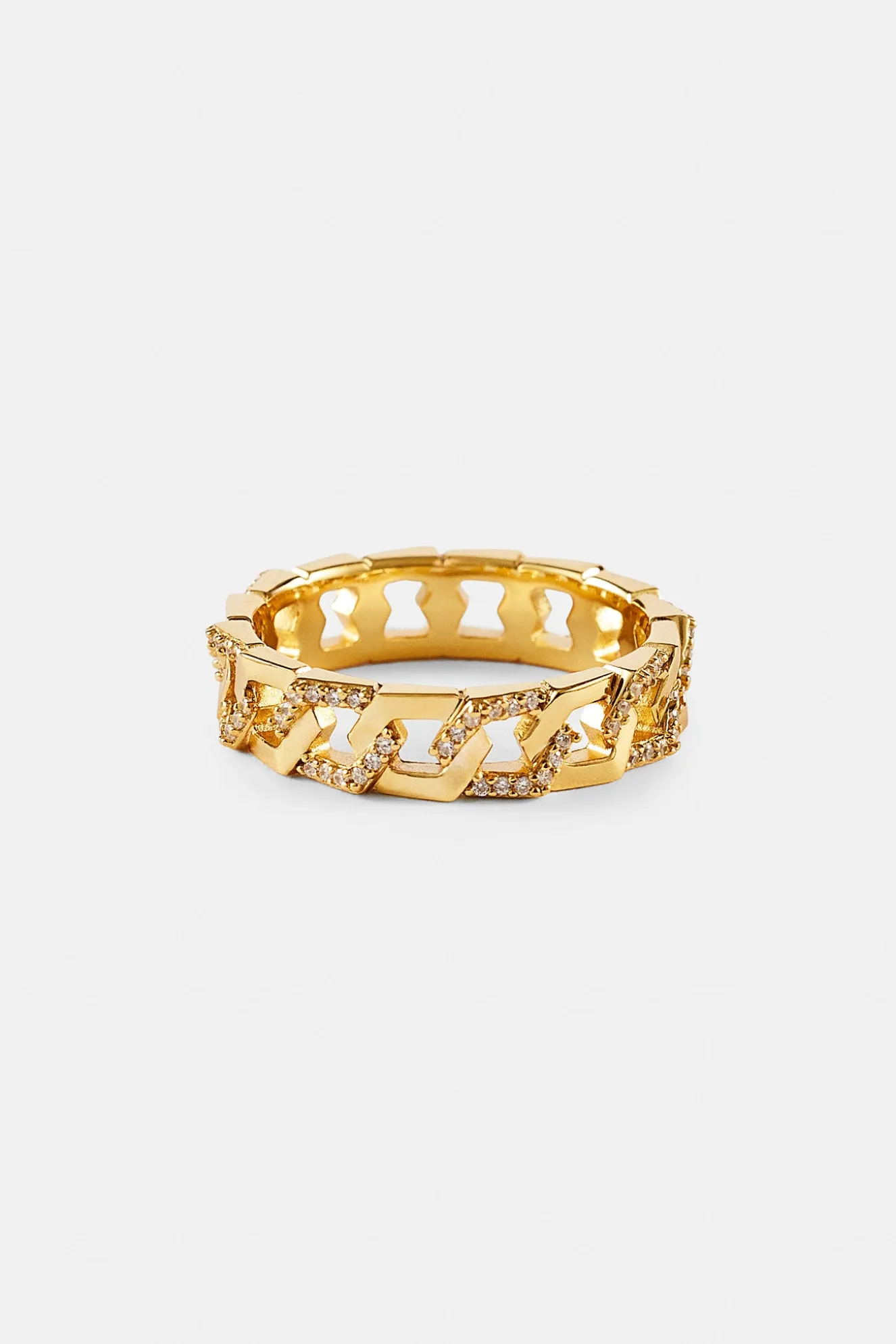 Iced and Polished Hexagon Ring - 5mm