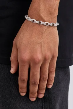 Iced Baguette Link Bracelet - 6mm