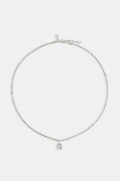 Iced Bezel Pendant Necklace - 10mm