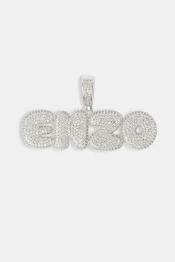 Iced Bubble Font Letter Pendant - 20mm