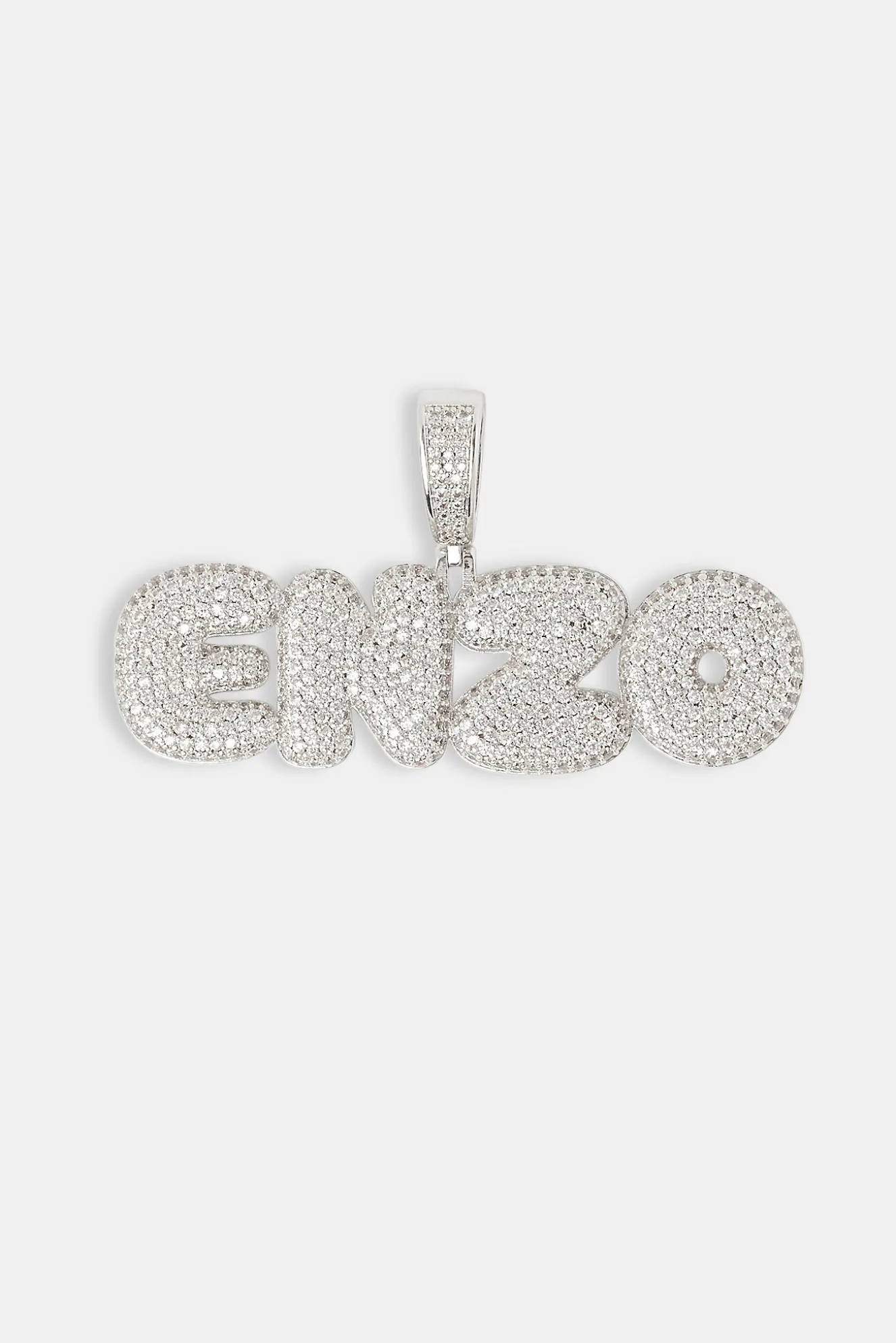 Iced Bubble Font Letter Pendant - 20mm