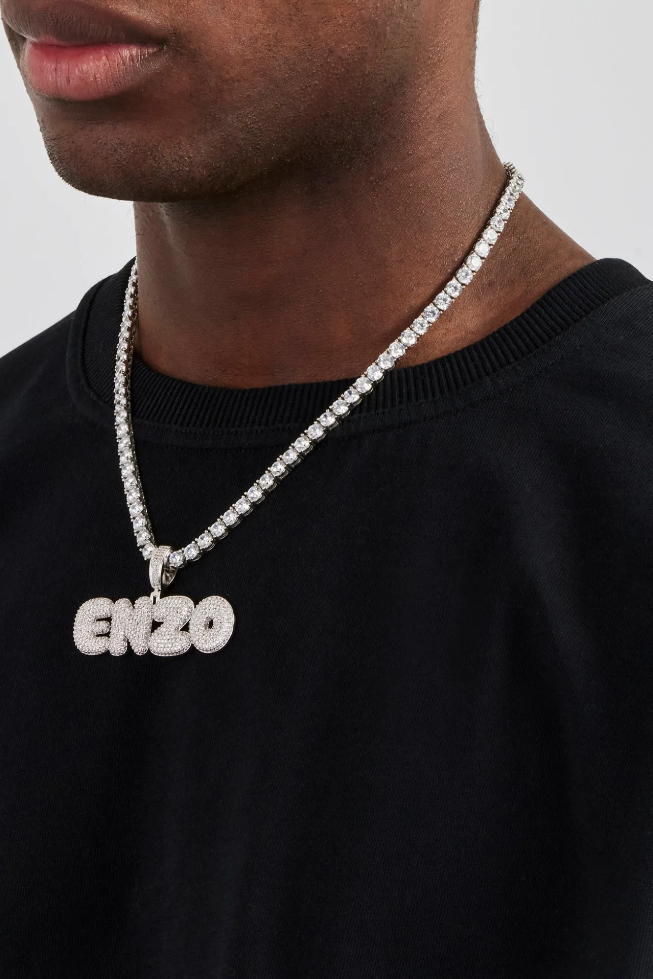 Iced Bubble Font Letter Pendant - 20mm