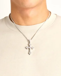 Iced Celtic Cross Pendant - 35mm