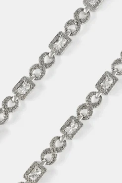 Iced Clear Baguette Stone Infinity Link Chain - 6mm